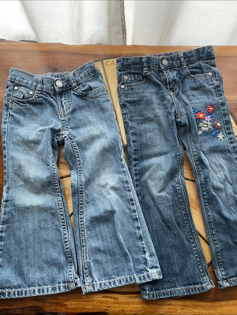 2 pair of denim Gymboree Oshkosh sizes 3T 4T Flare Boot Cut